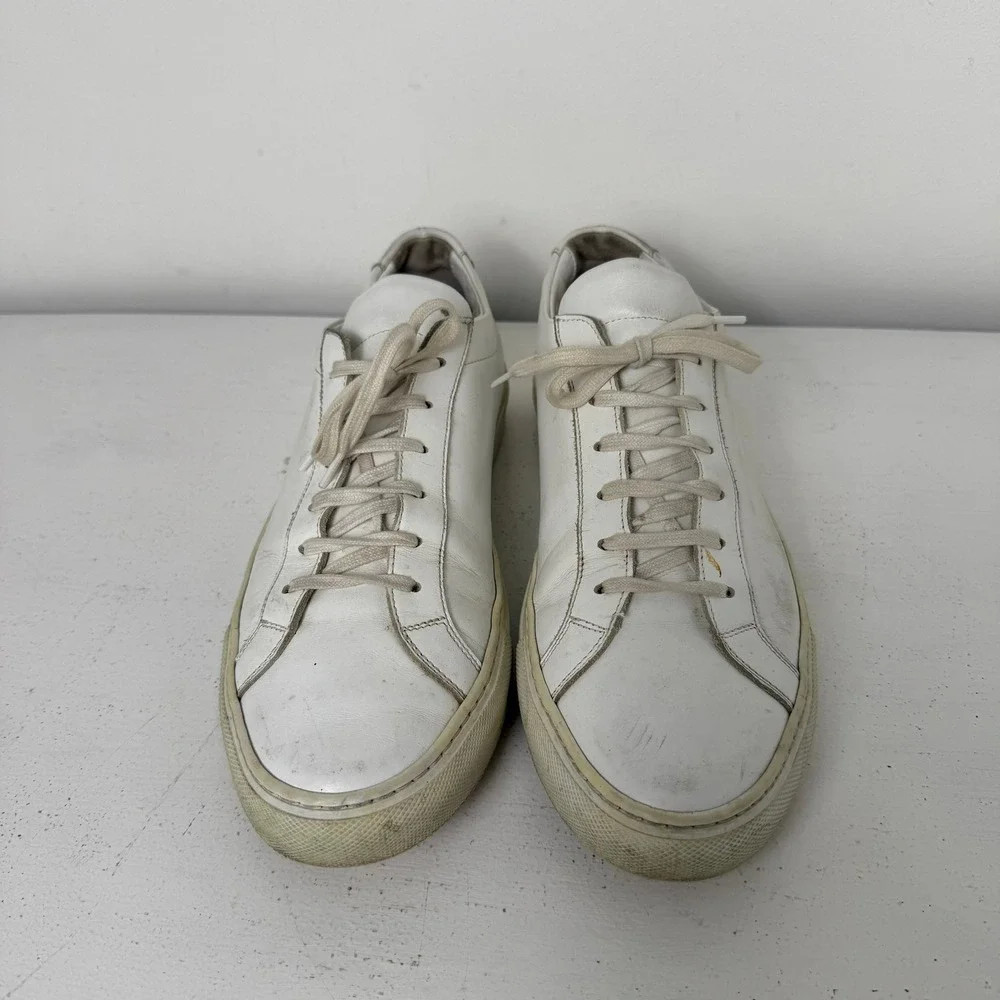 Common Projects Original Achilles Low White Leather Sneakers Mens 43 1528 0506